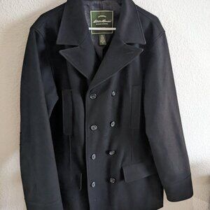 Eddie Bauer Wool Double Breasted Pea Coat Men's Large Tall